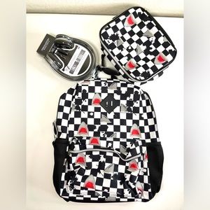 IMG 3 Piece Backpack Set Bundle Checkered New NWT RN103658